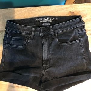 American Eagle Black Denim Shorts